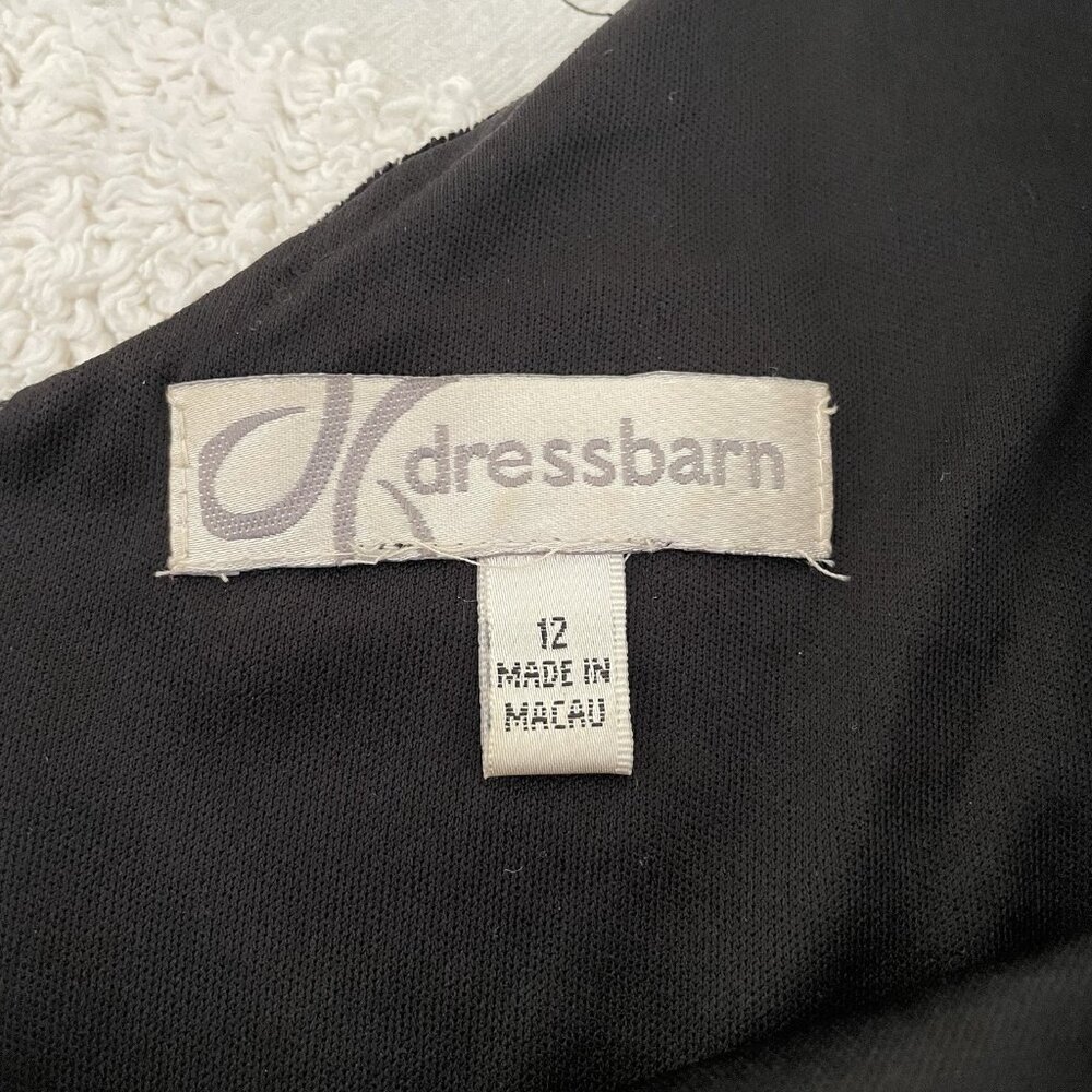 VTG Dressbarn Black Velvet Maxi Dress Scarf Hem Whimsigoth Fairy Grunge Sz 12 - Picture 12 of 16
